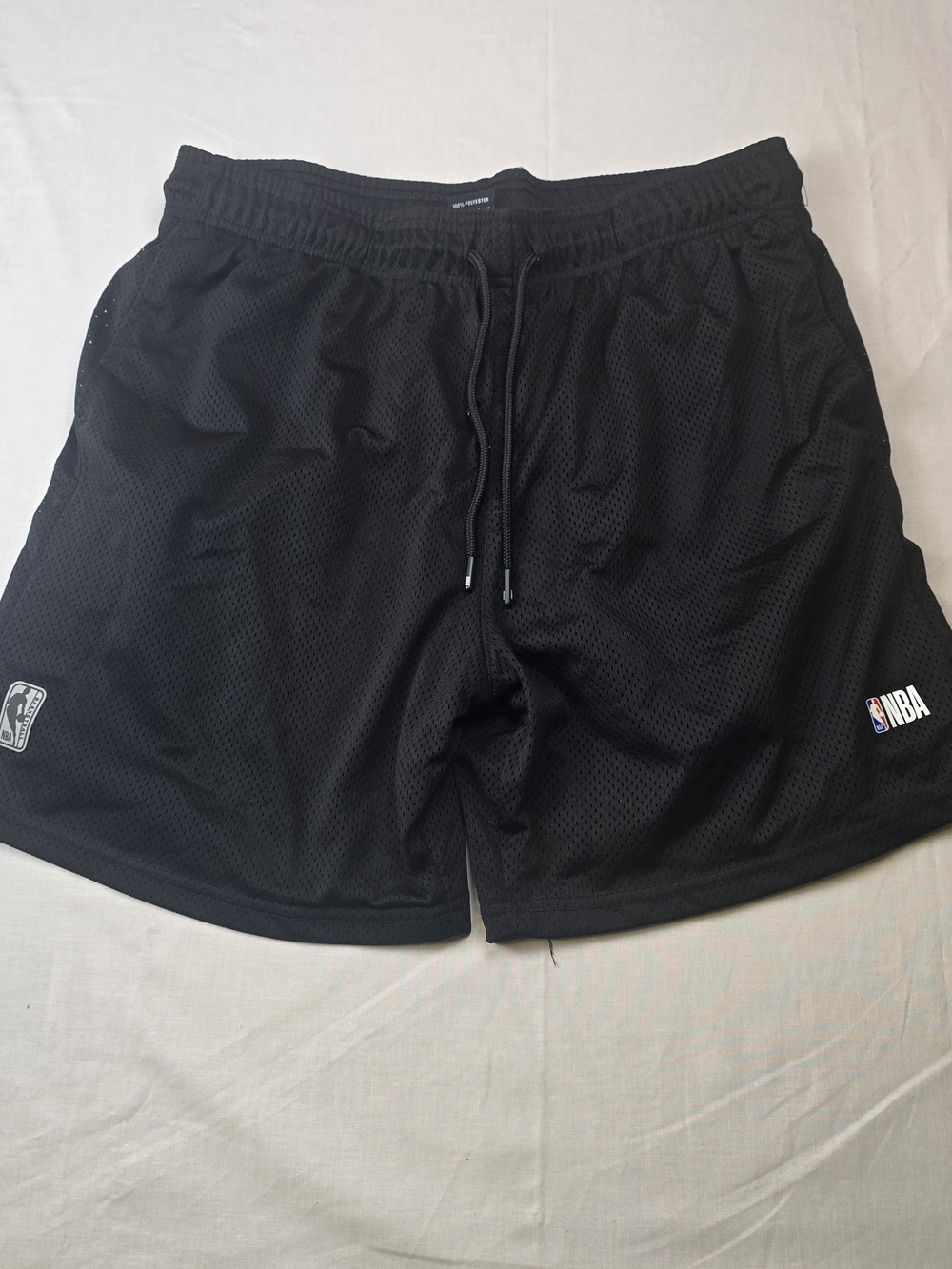NBA Black Mesh Athletic Shorts with Logo